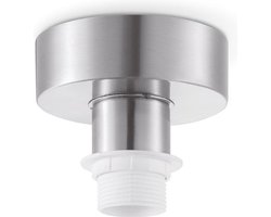 Home Sweet Home - Art Deco plafondlamp Dot voor lampenkap - Geborsteld staal - 10/10/11cm - plafonniere gemaakt van Metaal - geschikt voor E27 LED