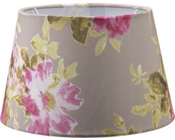Home Sweet Home - bedrukte decoratie - Stoffen Lampenkap - Conisch - Grey - Minimalistische stijl - 20 x 15 x 13 cm - E27 fitting - voor