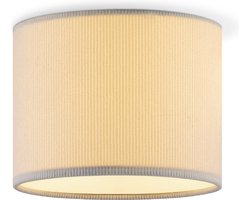 Home Sweet Home - Corduroy Plafondlamp - Cilinder - Wit - Scandinavische stijl - ø22 x 17 cm - E27 Fitting - Geschikt voor Woonkamers en slaapkamers