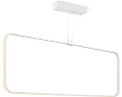 Home Sweet Home - Design Hanglamp Quad - hanglamp gemaakt van Aluminium - Wit - 90/12/134,5cm - Pendellamp geschikt voor woonkamer, slaapkamer en keuken- LED geïntegreerd, 24W 1920lm
