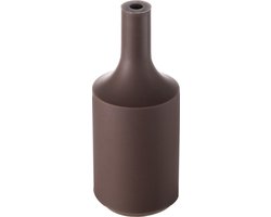 Home Sweet Home - E27 fItting decoratie huls - Bruin - 4/4/9.5cm - Rond - decoratie voor E27 lamphouder gemaakt van rubber - geschikt voor E27 lichtbron - ENEC gekeurd - maak je eigen unieke lamp!