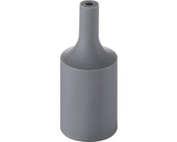 Home Sweet Home - E27 fItting decoratie huls - Grijs - 4/4/9.5cm - Rond - decoratie voor E27 lamphouder gemaakt van rubber - geschikt voor E27 lichtbron - ENEC gekeurd - maak je eigen unieke lamp!