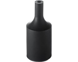 Home Sweet Home - E27 fItting decoratie huls - Zwart - 4/4/9.5cm - Rond - decoratie voor E27 lamphouder gemaakt van rubber - geschikt voor E27 lichtbron - ENEC gekeurd - maak je eigen unieke lamp!