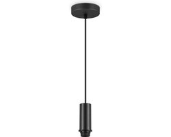 Home Sweet Home - Fabric Hanglamp - 10/10/230 cm - inclusief de zwarte hanger en stoffen snoer - Met E27 lamphouder - Voor Lampenkap met doorsnede max.55cm - Voor Slaapkamers en Woonkamers