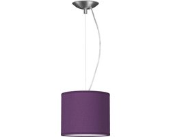 Home Sweet Home hanglamp Bling - verlichtingspendel Deluxe inclusief lampenkap - lampenkap 16/16/15cm - pendel lengte 100 cm - geschikt voor E27 LED lamp - paars