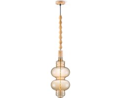 Home Sweet Home hanglamp Dana Diabolo - hanglamp inclusief LED filament G180 lamp enkele spiraal - dimbaar - pendel lengte 100 cm - inclusief E27 LED lamp - amber