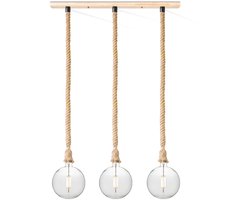 Home Sweet Home hanglamp Leonardo Globe - hanglamp inclusief 3 LED filament lamp G125 - dimbaar - pendel lengte 100 cm - inclusief E27 LED lamp - helder