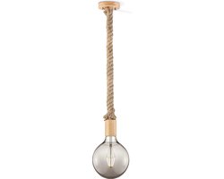 Home Sweet Home hanglamp Leonardo - hanglamp inclusief LED lamp G95 - dimbaar - pendel lengte 100 cm - inclusief E27 LED lamp - rook