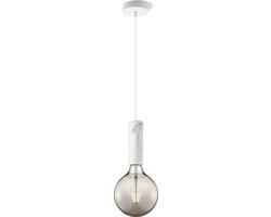 Home Sweet Home hanglamp Marmer Saga - hanglamp inclusief LED lamp G95 - dimbaar - pendel lengte 100 cm - inclusief E27 LED lamp - rook
