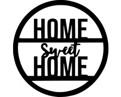 Home Sweet Home --- Houten Muurdecoratie Living Keuken Huis Thuis Nergens beter dan Thuis Woonkamer Hout Zwart Wand Kader Muur Interieur Bureau Art Abstract Cadeau Geschenk Deco Wand Wood Laser Woondecoratie