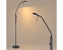Home Sweet Home - Industrie Vloerlamp - Zwart metalen Staande Lamp - 20.3/20.3/159cm - Inclusief LED G9 Lichtbron 3W 270Lm 2700K - met