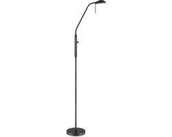 Home Sweet Home - Industrie Vloerlamp - Zwart metalen Staande Lamp - 20.3/20.3/159cm - Inclusief LED G9 Lichtbron 3W 270Lm 2700K - met dimschakelaar - Voor slaapkamer en woonkamer
