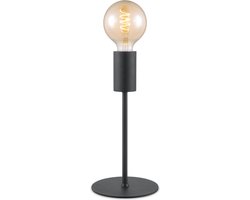 Home Sweet Home - Industriële tafellamp Sola - Zwart - 15/15/30cm - bedlampje - geschikt voor E27 LED lichtbron - gemaakt van Metaal