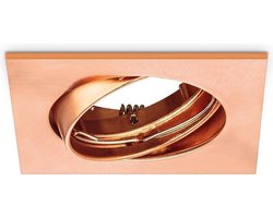 Home Sweet Home - Klassieke Inbouwspot Astro - Koper - 8/8/2,6cm - Vierkant - draaibaar en kantelbaar - Plafondspot gemaakt van metaal - geschikt voor GU10 lichtbron - Niet met lichtbron en GU10 Lampkop connector