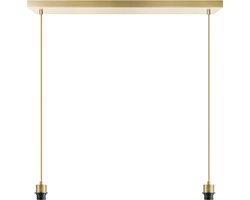 Home Sweet Home - Klassieke verlichtingspendel Beam 2S voor lampenkap - Messing - 55/9.5/70-112.5cm - 2 lichts hanglamp gemaakt van Metaal - geschikt voor E27 LED lichtbron - voor lampenkap met doorsnede max.40cm