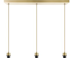 Home Sweet Home - Klassieke verlichtingspendel Beam 3S voor lampenkap - Messing - 65/9.5/70-112.5cm - 3 lichts hanglamp gemaakt van Metaal -