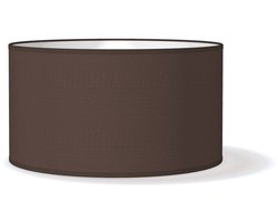 Home Sweet Home Lampenkap Bling cilinder - van stof - chocolade - Moderne stoffen Lampenkap - 40/40/22cm - E27 lamphouder - voor vloerlamp,