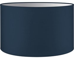 Home Sweet Home Lampenkap Bling cilinder - van stof - donkerblauw - Moderne stoffen Lampenkap - 35/35/21cm - E27 lamphouder - voor vloerlamp, tafellamp, wandlamp en hanglamp - RoHS getest