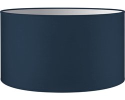 Home Sweet Home Lampenkap Bling cilinder - van stof - donkerblauw - Moderne stoffen Lampenkap - 40/40/22cm - E27 lamphouder - voor vloerlamp, tafellamp, wandlamp en hanglamp - RoHS getest