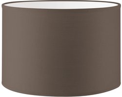 Home Sweet Home Lampenkap Bling cilinder - van stof - taupe - Moderne stoffen Lampenkap - 30/30/20cm - E27 lamphouder - voor tafellamp, vloerlamp en hanglamp - RoHS getest