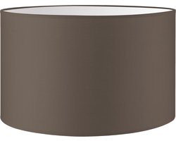 Home Sweet Home Lampenkap Bling cilinder - van stof - taupe - Moderne stoffen Lampenkap - 35/35/21cm - E27 lamphouder - voor vloerlamp, tafellamp,