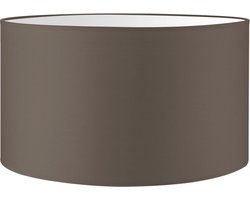 Home Sweet Home Lampenkap Bling cilinder - van stof - taupe - Moderne stoffen Lampenkap - 40/40/22cm - E27 lamphouder - voor vloerlamp, tafellamp, wandlamp en hanglamp - RoHS getest