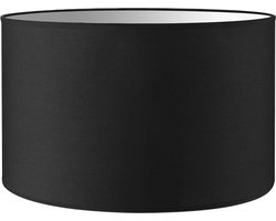 Home Sweet Home Lampenkap Bling cilinder - van stof - zwart - Moderne stoffen Lampenkap - 35/35/21cm - E27 lamphouder - voor vloerlamp, tafellamp en hanglamp - RoHS getest