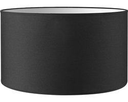 Home Sweet Home Lampenkap Bling cilinder - van stof - zwart - Moderne stoffen Lampenkap - 40/40/22cm - E27 lamphouder - voor vloerlamp, tafellamp,