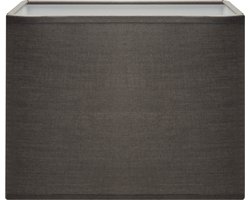 Home Sweet Home Lampenkap Block vierkant - van stof - antraciet - Moderne stoffen Lampenkap - 20/20/15,5cm - E27 lamphouder - voor tafellamp,