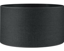 Home Sweet Home Lampenkap Canvas cilinder - van stof - Dark gray - Moderne stoffen Lampenkap - 40/40/22cm - E27 lamphouder - voor vloerlamp, tafellamp en hanglamp - RoHS getest