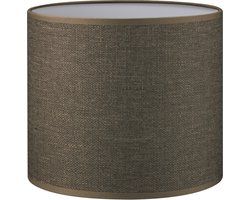 Home Sweet Home Lampenkap Canvas cilinder - van stof - macchiato - Moderne stoffen Lampenkap - 20/20/17cm - E27 lamphouder - voor wandlamp, tafellamp en hanglamp - RoHS getest