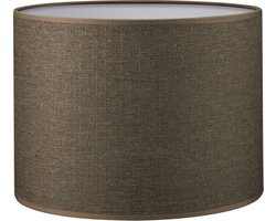 Home Sweet Home Lampenkap Canvas cilinder - van stof - macchiato - Moderne stoffen Lampenkap - 25/25/19cm - E27 lamphouder - voor wandlamp, tafellamp en hanglamp - RoHS getest