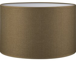Home Sweet Home Lampenkap Canvas cilinder - van stof - olijf - Moderne stoffen Lampenkap - 35/35/21cm - E27 lamphouder - voor vloerlamp, tafellamp en hanglamp - RoHS getest
