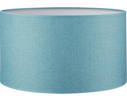 Home Sweet Home Lampenkap Canvas cilinder - van stof - petrol - Moderne stoffen Lampenkap - 40/40/22cm - E27 lamphouder - voor vloerlamp, tafellamp en hanglamp - RoHS getest