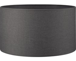 Home Sweet Home Lampenkap Canvas cilinder - van stof - storm grijs - Moderne stoffen Lampenkap - 40/40/22cm - E27 lamphouder - voor vloerlamp, tafellamp en hanglamp - RoHS getest