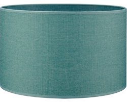Home Sweet Home Lampenkap Canvas cilinder - van stof - turkoois - Moderne stoffen Lampenkap - 35/35/21cm - E27 lamphouder - voor vloerlamp, tafellamp en hanglamp - RoHS getest