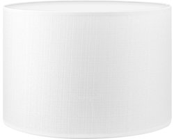 Home Sweet Home Lampenkap Canvas cilinder - van stof - Wit - Moderne stoffen Lampenkap - 30/30/20cm - E27 lamphouder - voor tafellamp, vloerlamp en hanglamp - RoHS getest