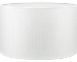 Home Sweet Home Lampenkap Canvas cilinder - van stof - Wit - Moderne stoffen Lampenkap - 35/35/21cm - E27 lamphouder - voor vloerlamp, tafellamp en hanglamp - RoHS getest