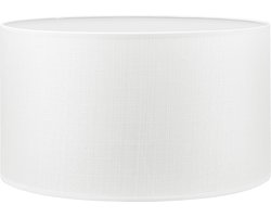 Home Sweet Home Lampenkap Canvas cilinder - van stof - Wit - Moderne stoffen Lampenkap - 40/40/22cm - E27 lamphouder - voor vloerlamp, tafellamp en hanglamp - RoHS getest