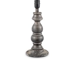 Home Sweet Home - Landelijke tafellamp voet Banjo voor lampenkap - Antraciet - 15/15/44cm - gemaakt van Hout - geschikt voor E27 LED lichtbron - voor lampenkap met doorsnede max.35cm