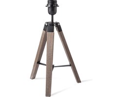 Home Sweet Home - Landelijke tafellamp voet Dia voor lampenkap - Bruin - 23/23/39cm - gemaakt van Hout - geschikt voor E27 LED lichtbron - voor lampenkap met doorsnede max.35cm