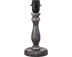 Home Sweet Home - Landelijke tafellamp voet Femme voor lampenkap - Antraciet - 11.5/11.5/26.5cm - gemaakt van Hout - geschikt voor E27 LED lichtbron - voor lampenkap met doorsnede max.35cm