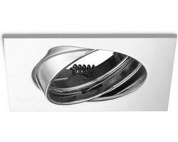 Home Sweet Home - Moderne Inbouwspot Astro - chroom - 8/8/2,6cm - Vierkant - draaibaar en kantelbaar - Plafondspot gemaakt van metaal - geschikt voor GU10 lichtbron - Niet met lichtbron en GU10 Lampkop connector