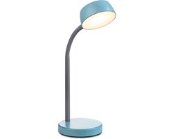 Home Sweet Home - Moderne Led Bureaulamp College - verstelbare LED Leeslamp met schakelaar - Blauw - 14/14/34cm - 5W 3000K 420lm - geschikt voor thuiskantoor, thuiswerkplek en werkruimte thuis - integreert LED