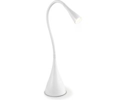 Home Sweet Home - Moderne Led Bureaulamp Flex - verstelbare LED Leeslamp met schakelaar - Wit - 11/11/48,5cm - 3W 3000k 250lm - geschikt voor thuiskantoor, thuiswerkplek en werkruimte thuis - integreert LED