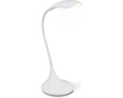 Home Sweet Home - Moderne Led Bureaulamp Wing - verstelbare LED Leeslamp met schakelaar - Wit - 17/17/37,5cm - 4W 3000K 660lm - geschikt voor