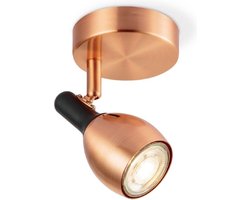Home Sweet Home - Moderne LED Wandspot Novi - Koper - 9.5/9.5/16cm - wandlamp - Dimbaar - inclusief LED lichtbron - GU10 fitting - 5W 390lm 3000K -