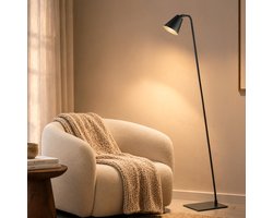 Home Sweet Home - Moderne leeslamp Detroit - vloerlamp geschikt voor GU10 LED lichtbron - Zwart - 18/26/154cm - geschikt voor woonkamer, slaapkamer