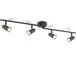 Home Sweet Home - Moderne Plafondspots - Zwart - Met 4 GU10 Fitting - Metaal Spotlights - 81 x 16.2 x 13.7cm - voor woonkamer en slaapkamer - Lichtbron niet inbegrepen