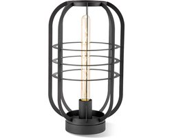 Home Sweet Home - Moderne tafellamp Nero - Zwart - 24/24/40cm - bedlampje - geschikt voor E27 LED lichtbron - gemaakt van Metaal